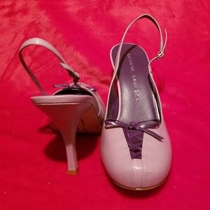 Chinese Laundry Purple leather sling backs